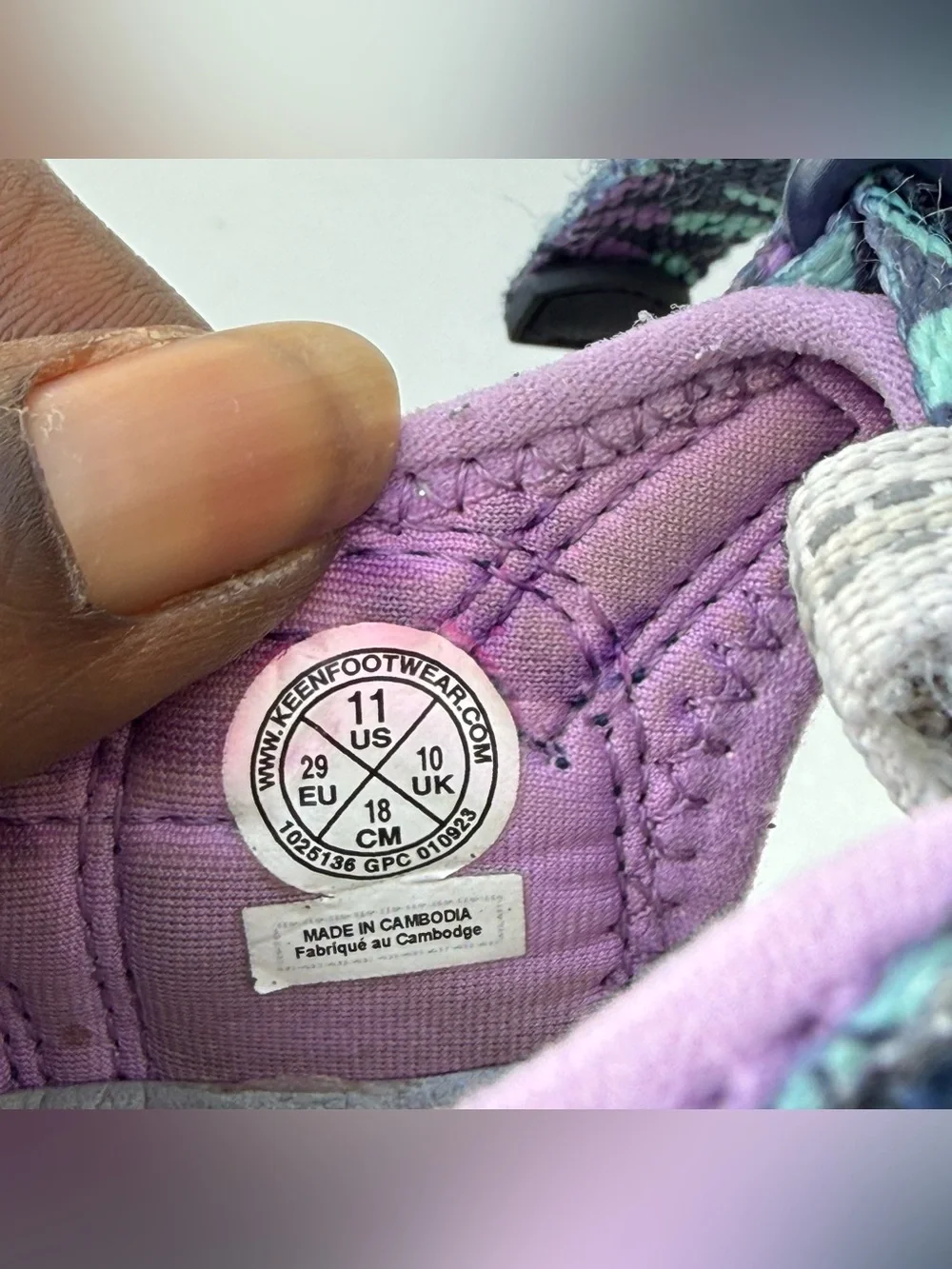 KEEN Kids Purple Floral Sandals - Closed-Toe Outdoor Shoes Size 11C